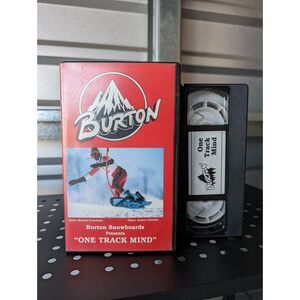 Burton Snowboards VHS 1986 One Track Mind Black plastic case
